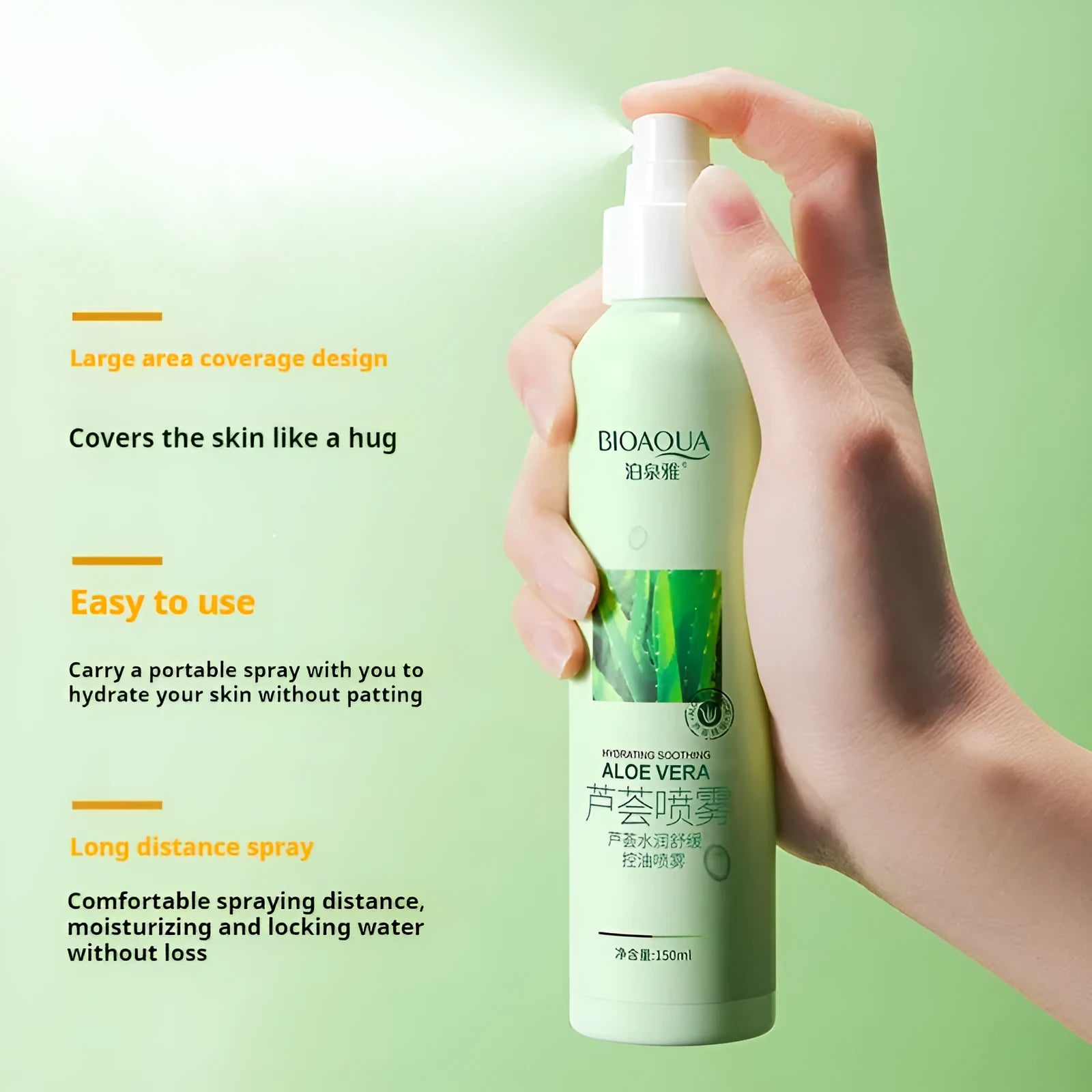 150ml fine nebulized moisturizing toner spray bottle for facial hydration