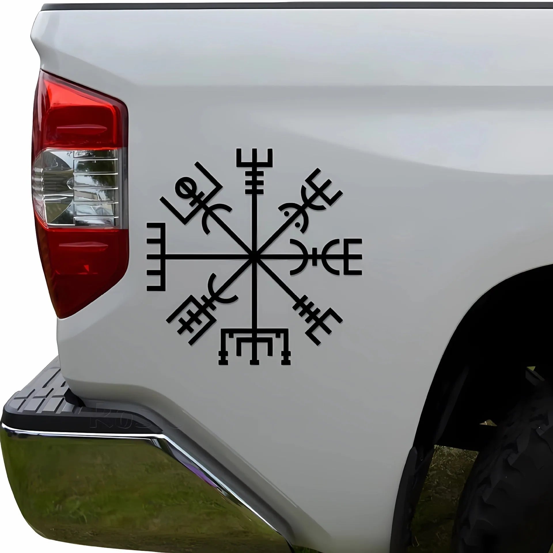 13x13cm square vinyl car sticker with vegetarian no charm design for vehicle window application