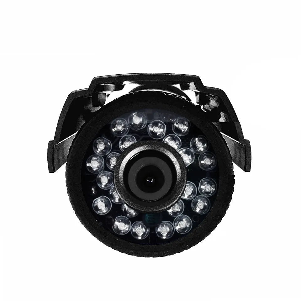 Black AHD HD waterproof CCTV security camera with infrared night vision LEDs