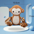 Lion and monkey plush squeaky dog toys for medium and large breeds
