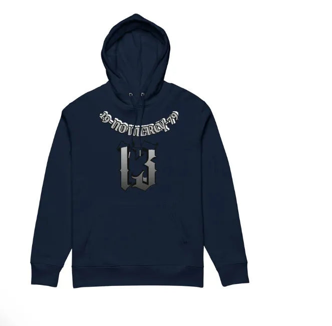 Men's fleece-lined hooded sweater in loose fit pullover style for business and team wear