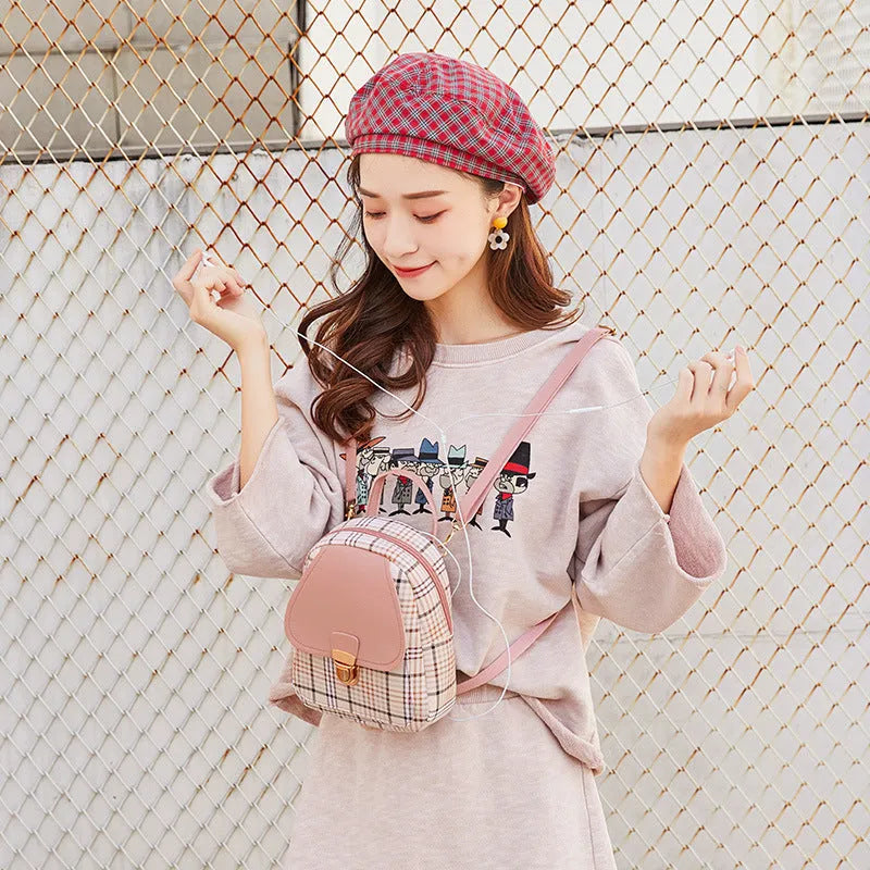 One shoulder diagonal phone bag in PU fabric with adjustable strap, shown in multiple colour options.