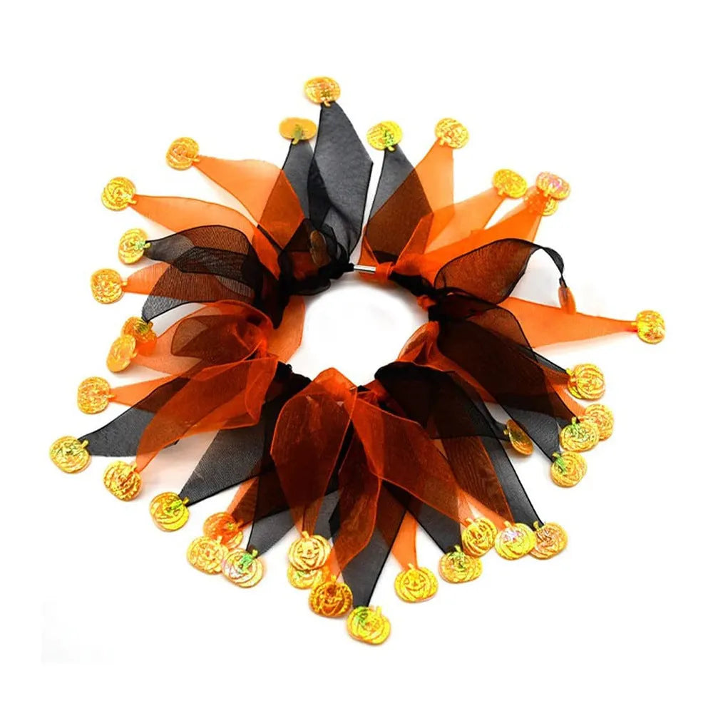 Tie-dye cloth pet collar with Christmas and Halloween colour themes in free size