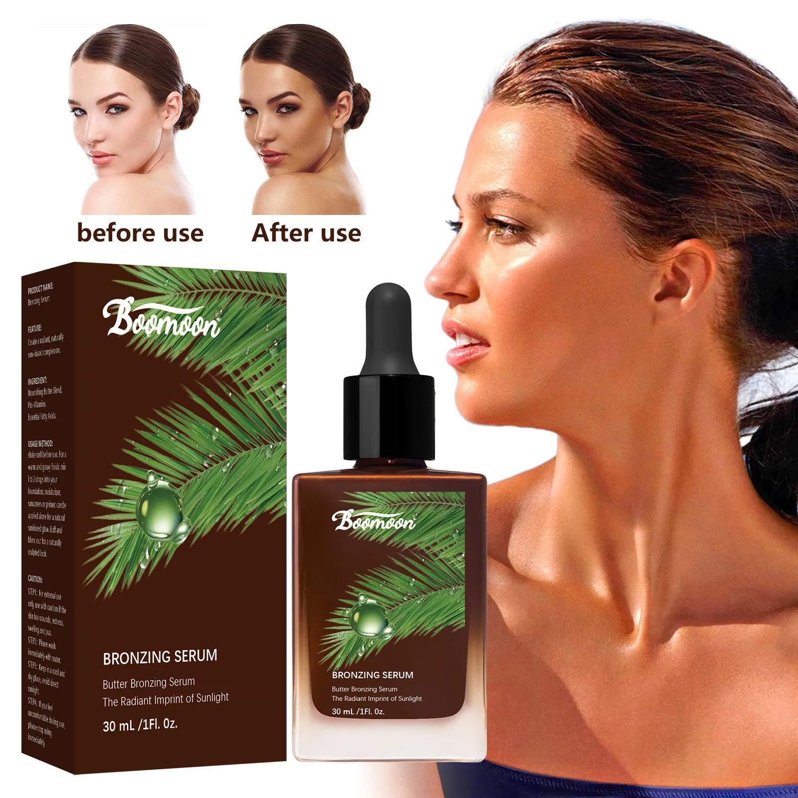 Bronze Black colour care solution moisturising treatment bottle, 30ml, for dark brunette and black hair