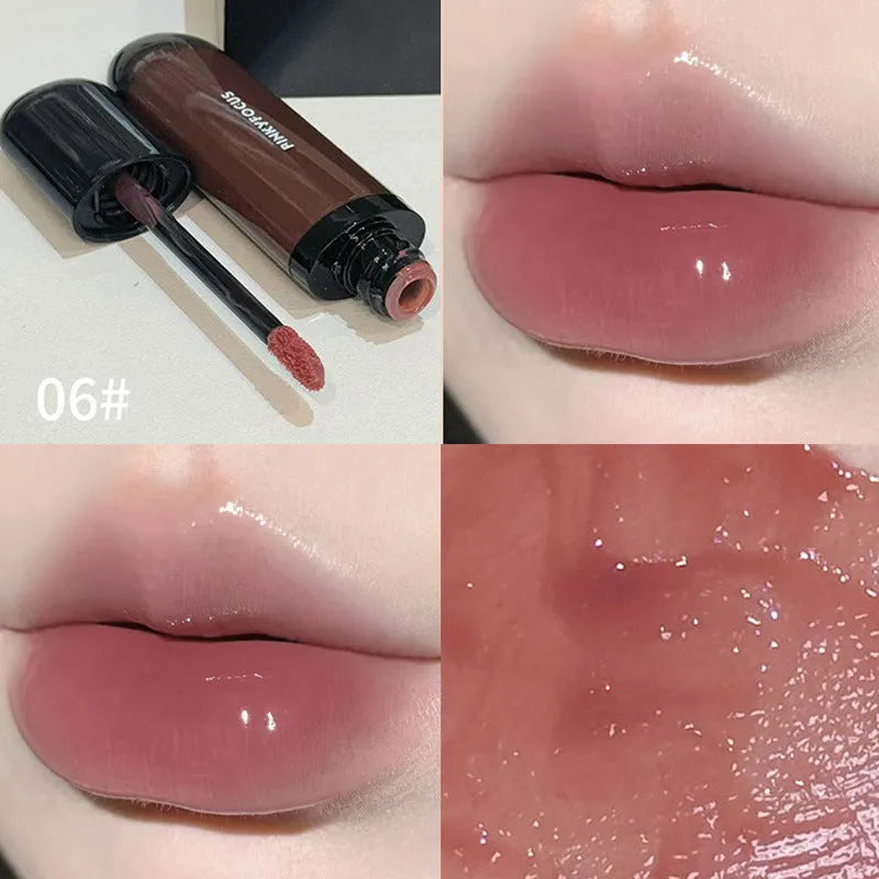 Mirror Lip Lacquer makeup lipstick in six Black Citrus colour shades.