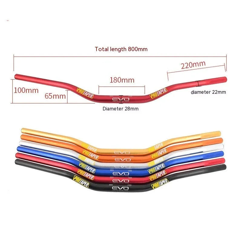 EVO orange scrambling motorcycle handlebar with 28mm aluminium alloy construction and 80cm width