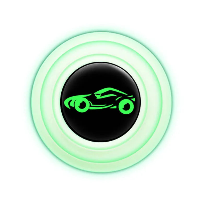 Four 20mm black and luminous silicone car door shock pads with car logo options