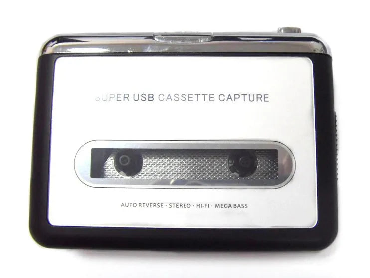 Cassette to MP3 converter unit with USB cable for digitising tapes on computer