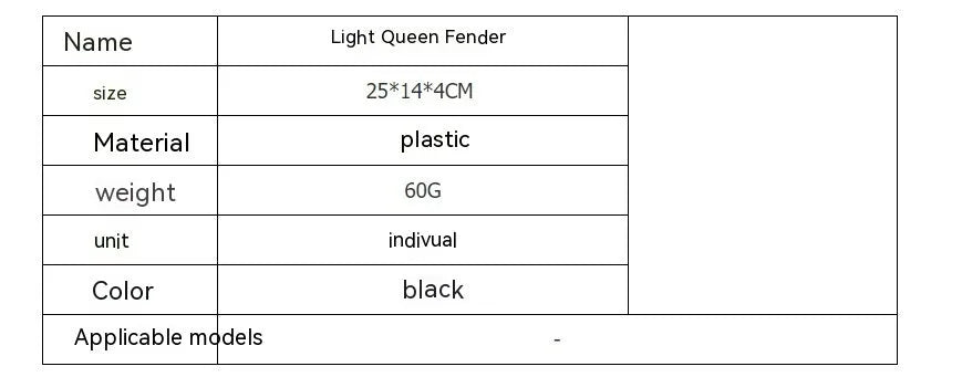 Carbon fibre lengthened tail mudguard for Light Bee electric off-road bicycle