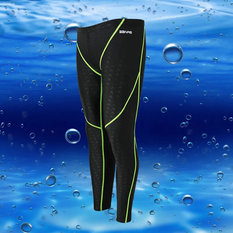Men's cropped swimming trunks in nylon fabric with colour trim options