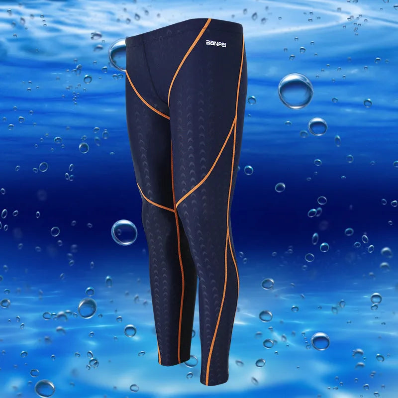 Men's cropped swimming trunks in nylon fabric with colour trim options