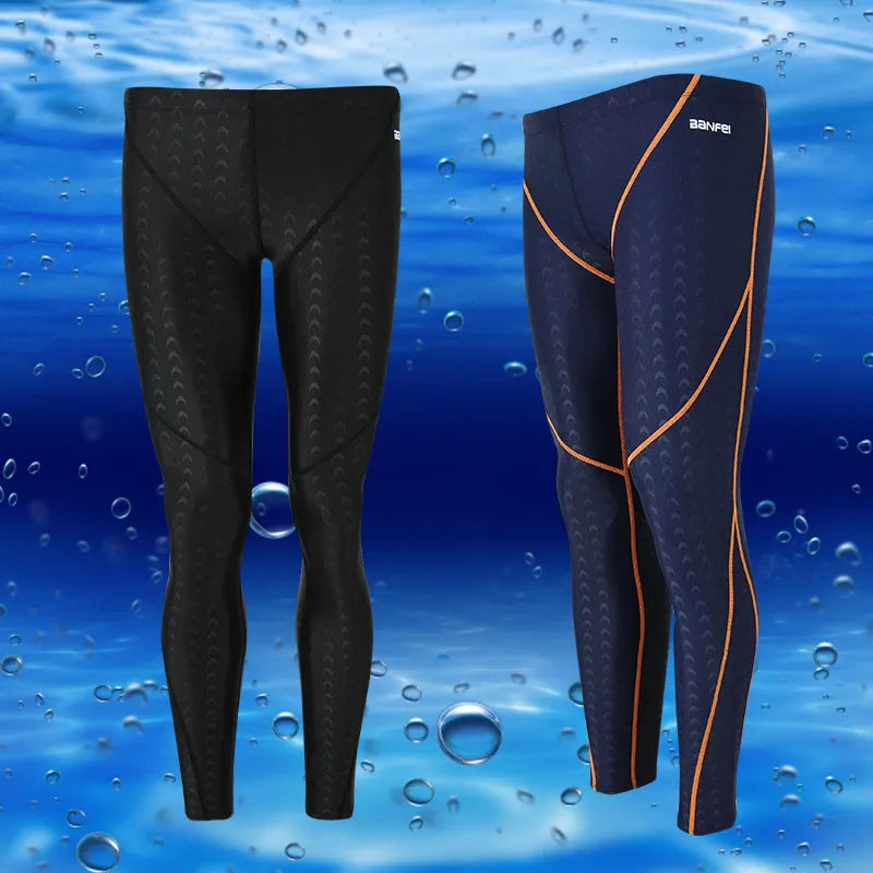 Men's cropped swimming trunks in nylon fabric with colour trim options