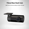 Midrive RC09 rear recording camera with compact plastic housing showing lens and connection ports