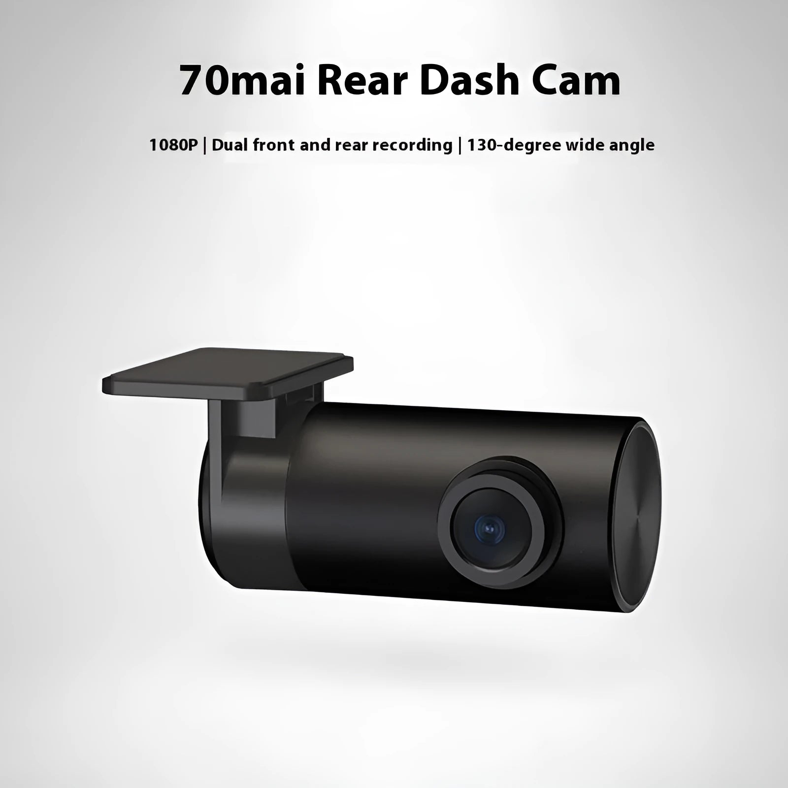 Midrive RC09 rear recording camera with compact plastic housing showing lens and connection ports