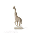 Wood colour synthetic resin giraffe ornament standing 30.5cm tall for home decoration.