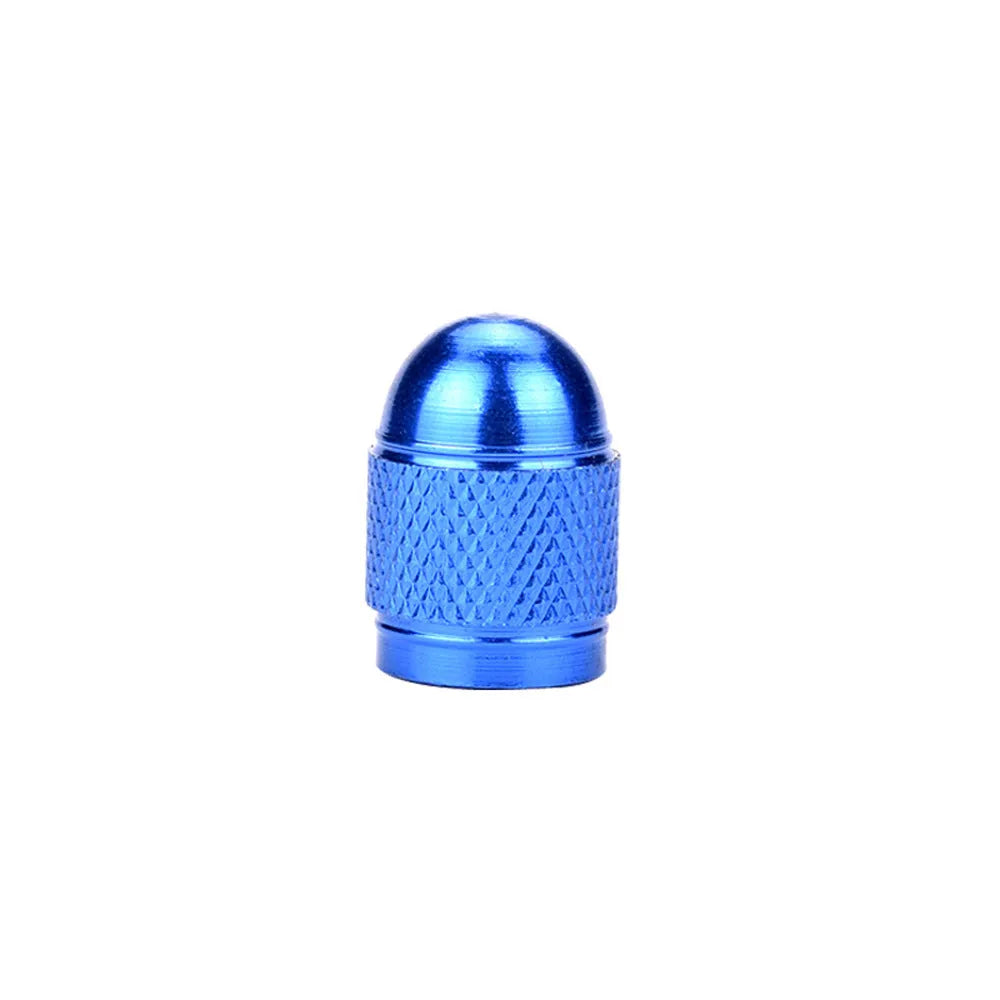 Aluminium mountain bike tyre valve dust cap with decorative beads and chain in multiple colours