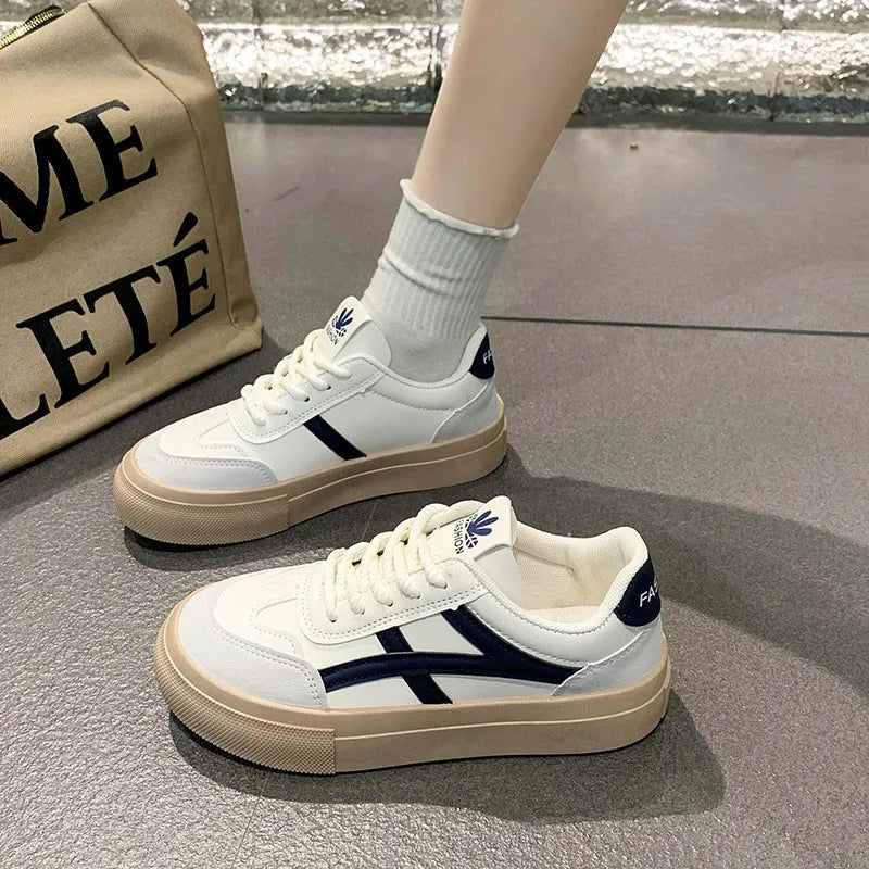 Blue and brown lace-up casual shoes with patent leather finish and rubber soles