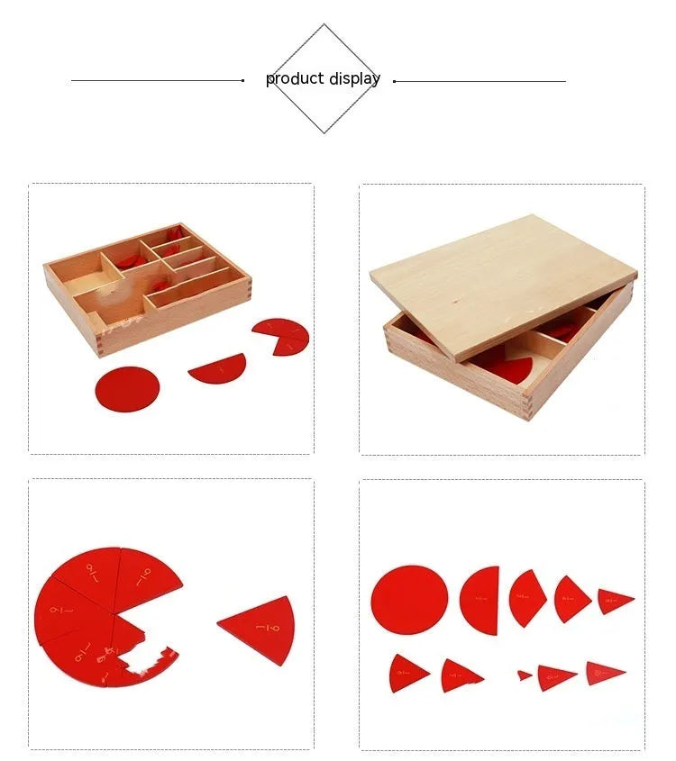 Wooden Montessori maths teaching aid for 1-10 and 11-20 decomposition and angle measurement