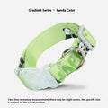 Adjustable nylon dog collar with cartoon gradient pattern in green colour options.
