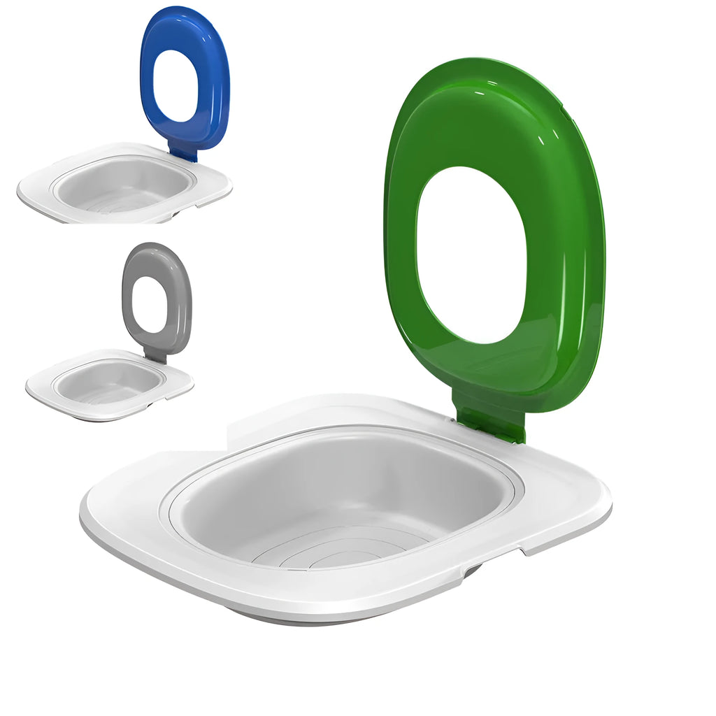 Fifth generation cat toilet trainer in blue colour, new shape design for litter training