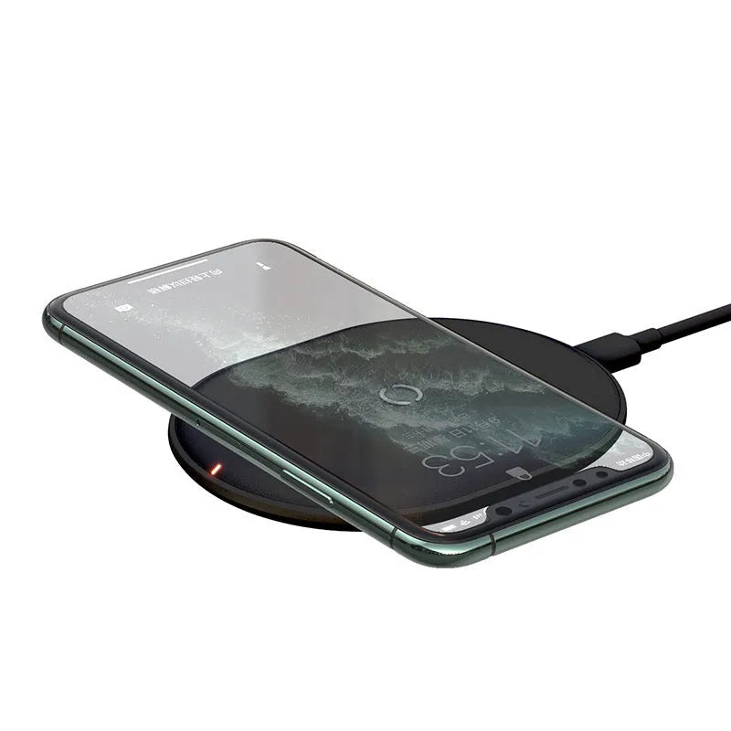 Baseus Rough 15W wireless charging pad in black or white with Type-C port