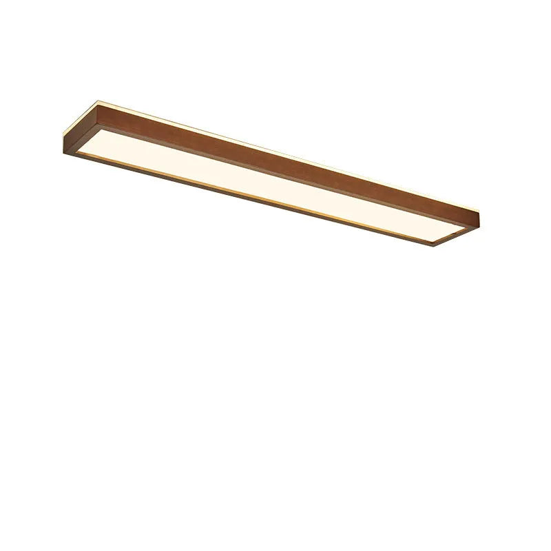 Solid wood long ceiling lamp in traditional Chinese style for balcony lighting