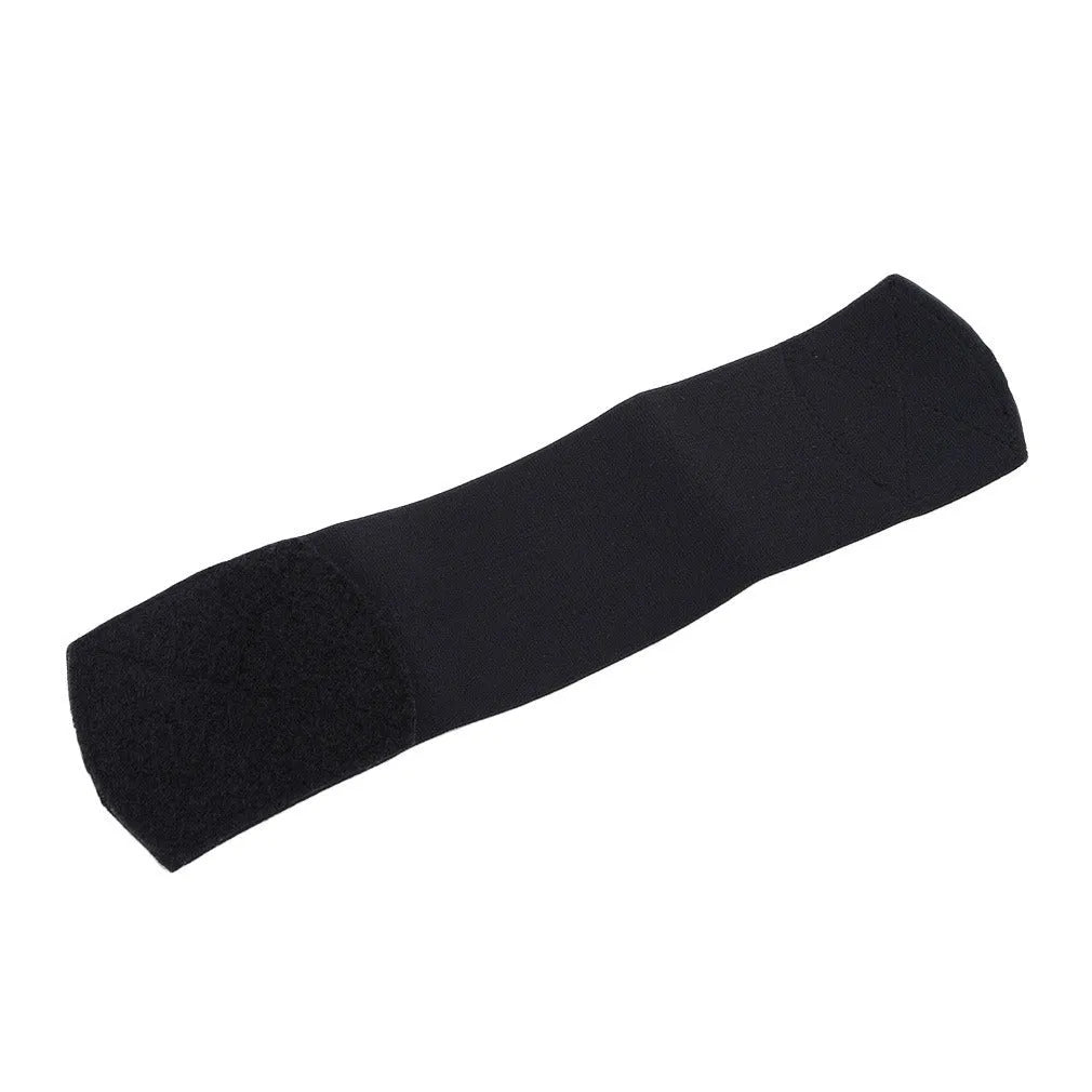 Rubber football shin guard magic tape belt in four colours measuring 25cm by 6.5cm