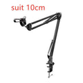 Adjustable black phone tablet stand holding mobile device at eye level