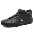 Men's high top octopus shoes in black colour with rubber sole and microfiber upper
