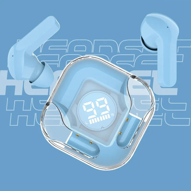 Bluetooth wireless TWS noise reduction headphones in Black, Blue, Green, Pink and White colour options
