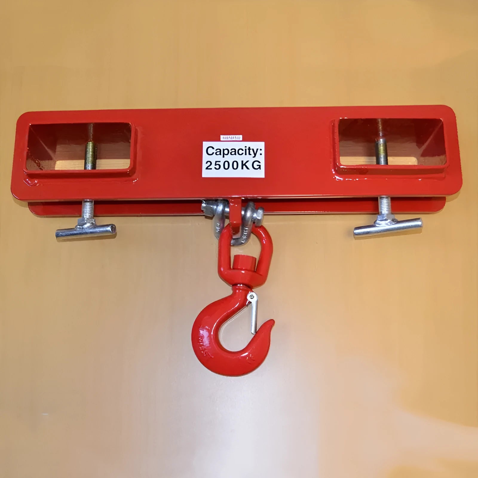MK forklift hook attachment with rotatable design and safety locking device for converting forklifts to mobile cranes