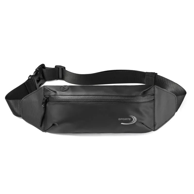 Men's waterproof sports waist bag in Derm Oxford polyester measuring 45cm
