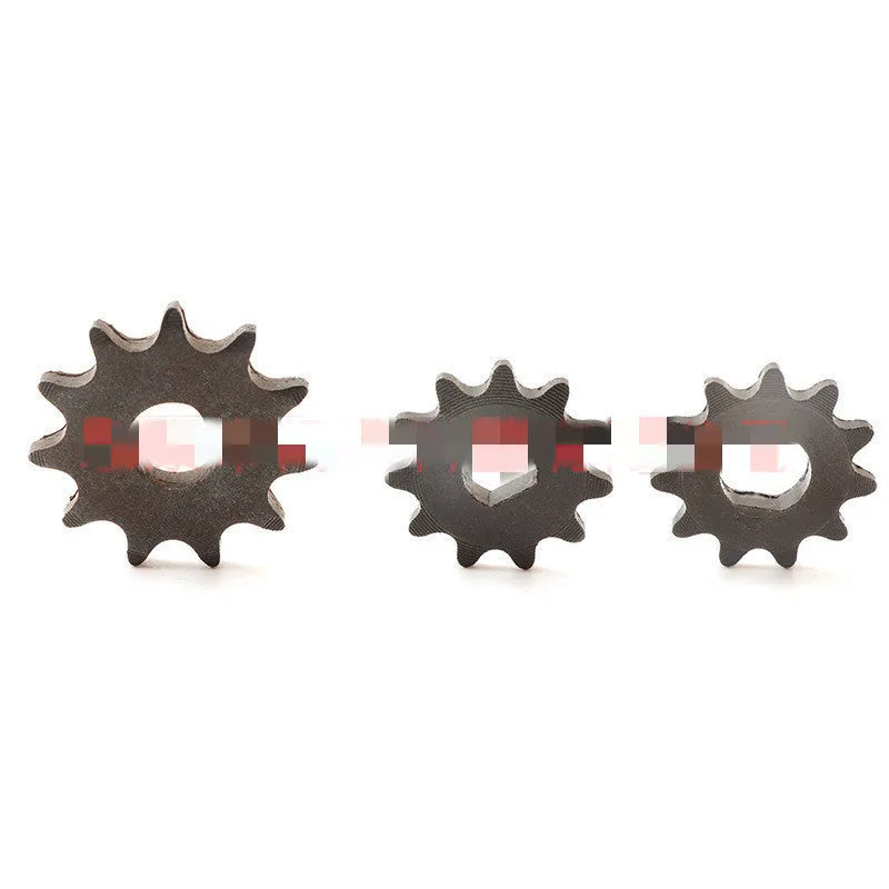 Cast iron 11-tooth non-circular gear for motorcycle chain reduction systems