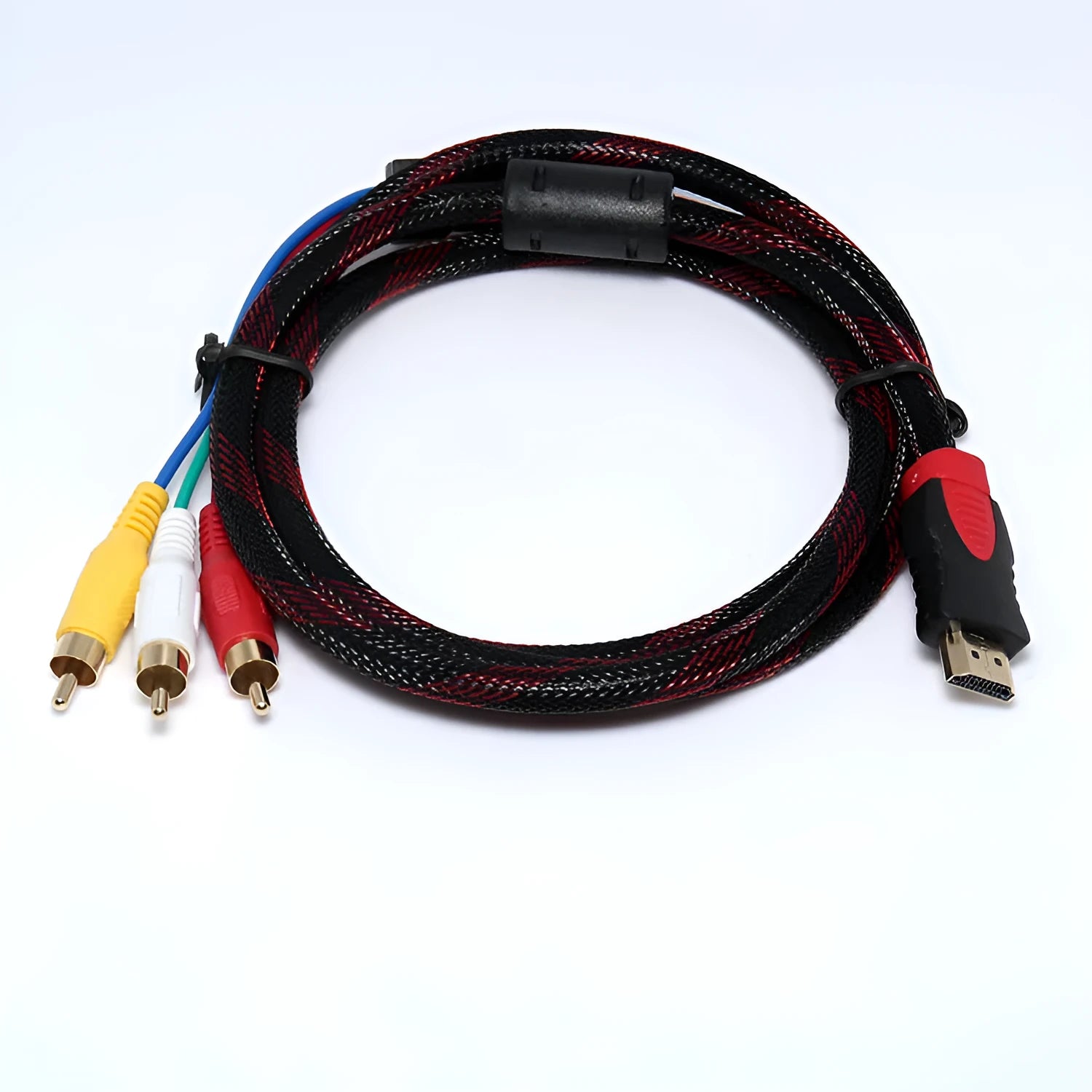 HDMI to AV conversion cable with gold-plated connectors and 1.5 metre length