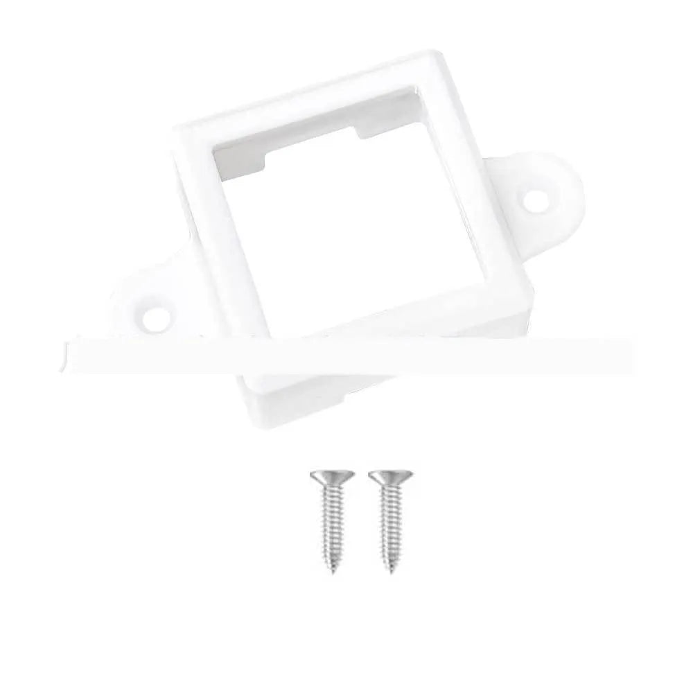 White plastic LED light fixed bracket protective lampshade measuring 1.7cm by 6cm