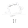 White plastic LED light fixed bracket protective lampshade measuring 1.7cm by 6cm