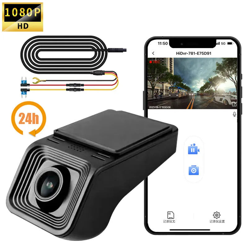 V4 ACC specification HD night vision driving recorder with front camera lens