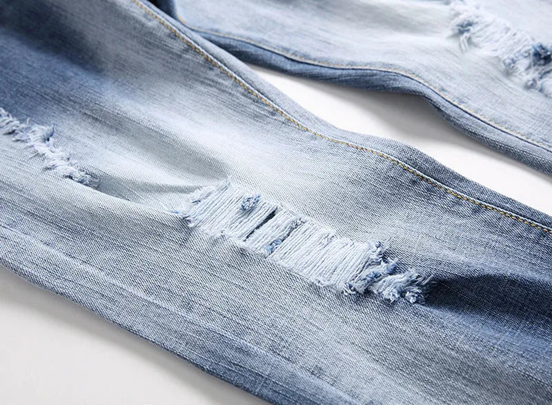 Men's indigo cotton jeans, regular fit, sizes 28 to 42