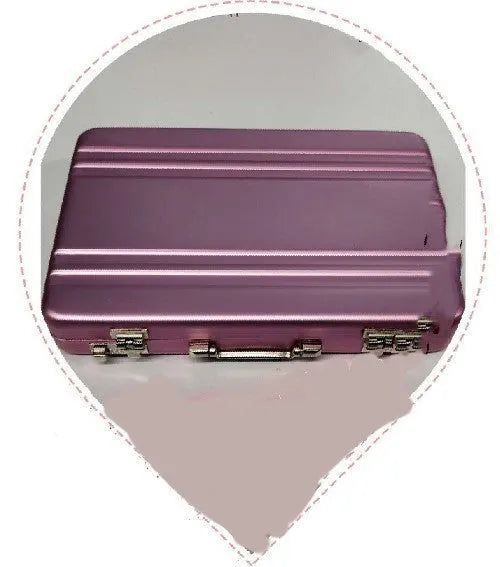 Aluminium alloy metal card holder in red colour showing dimensions of 100mm width 65mm height