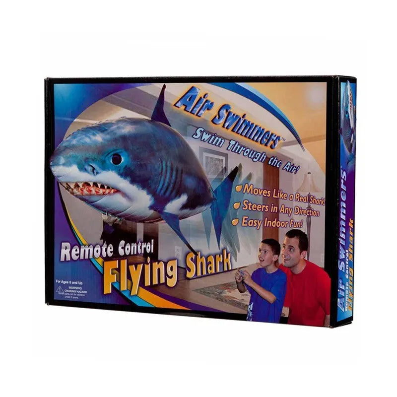 Remote control shark toy air swimming fish balloon floating indoors with infrared remote