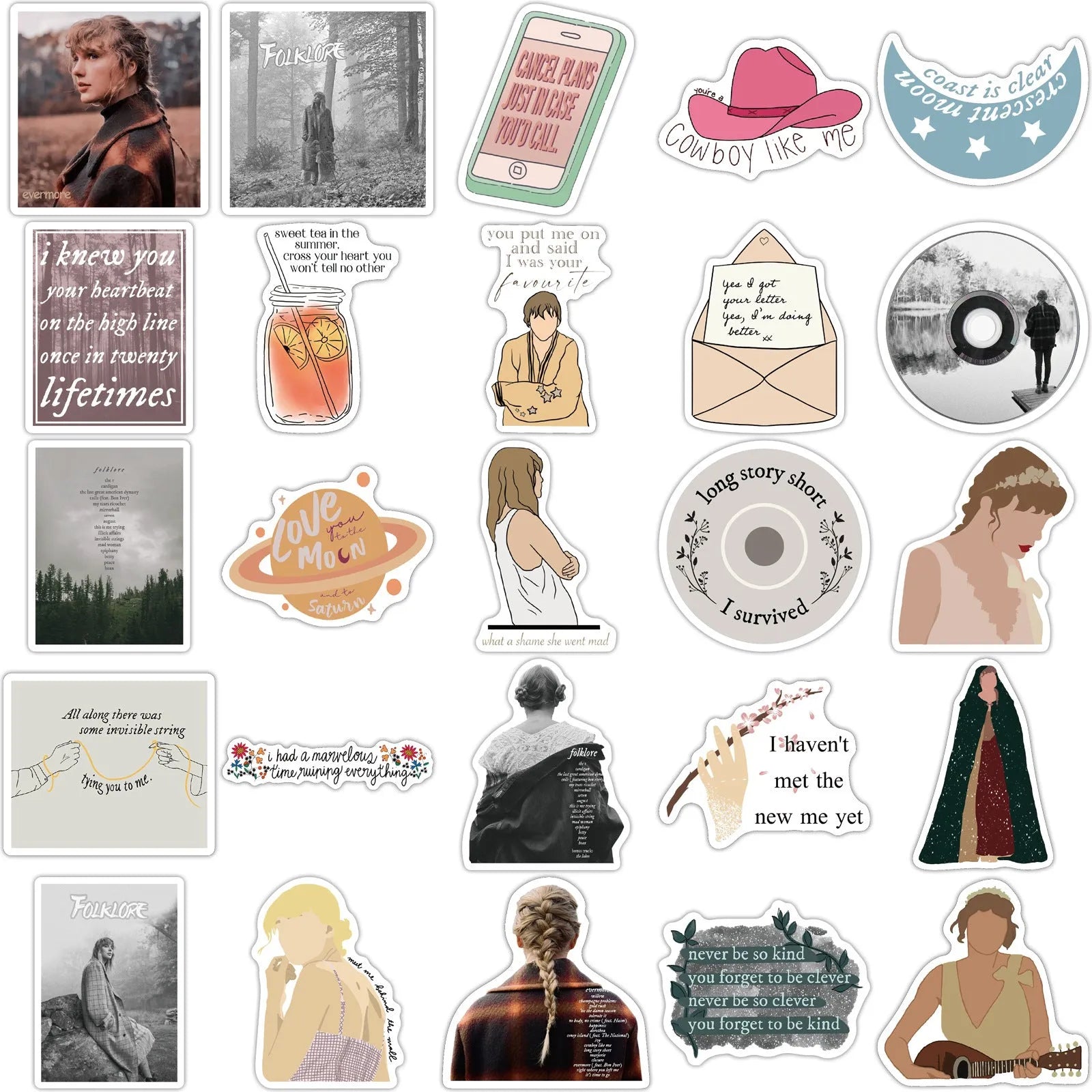 50 waterproof adhesive stickers with graffiti cartoon design for luggage and notebooks