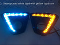 Pair of electroplated Mazda CX-5 daytime running light LED bulbs on a white background.