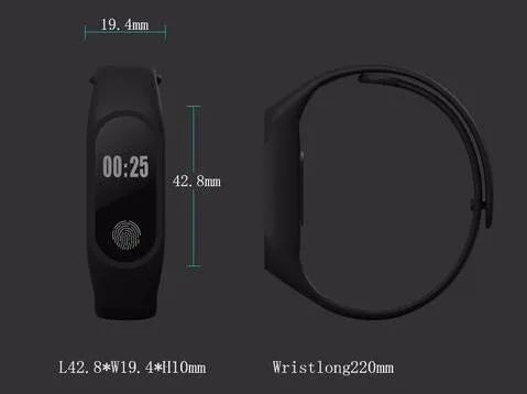 Intelligent sports hand ring fitness tracker with heart rate monitoring and waterproof protection in multiple colours