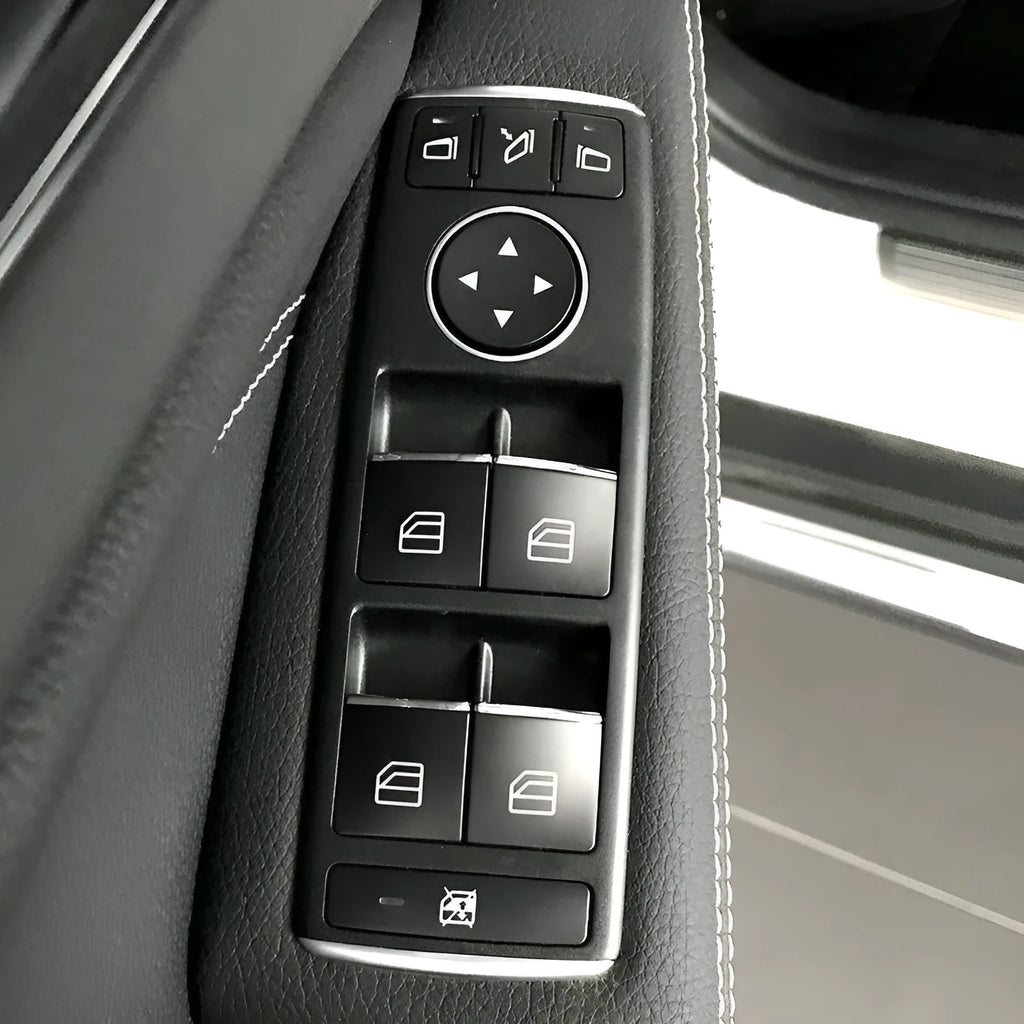 Black glitter decorative stickers for car window lift buttons with ABS plastic construction