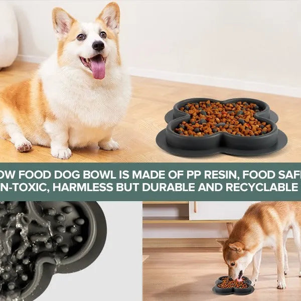 Silicone pet slow feeder licking pad mat in blue colour on a wooden floor.