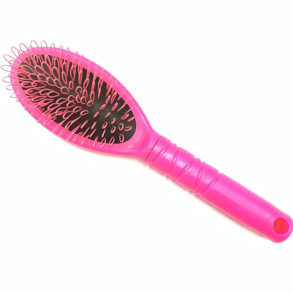 Black plastic ring tooth hair extension comb measuring 22cm by 6cm for hairdressing use