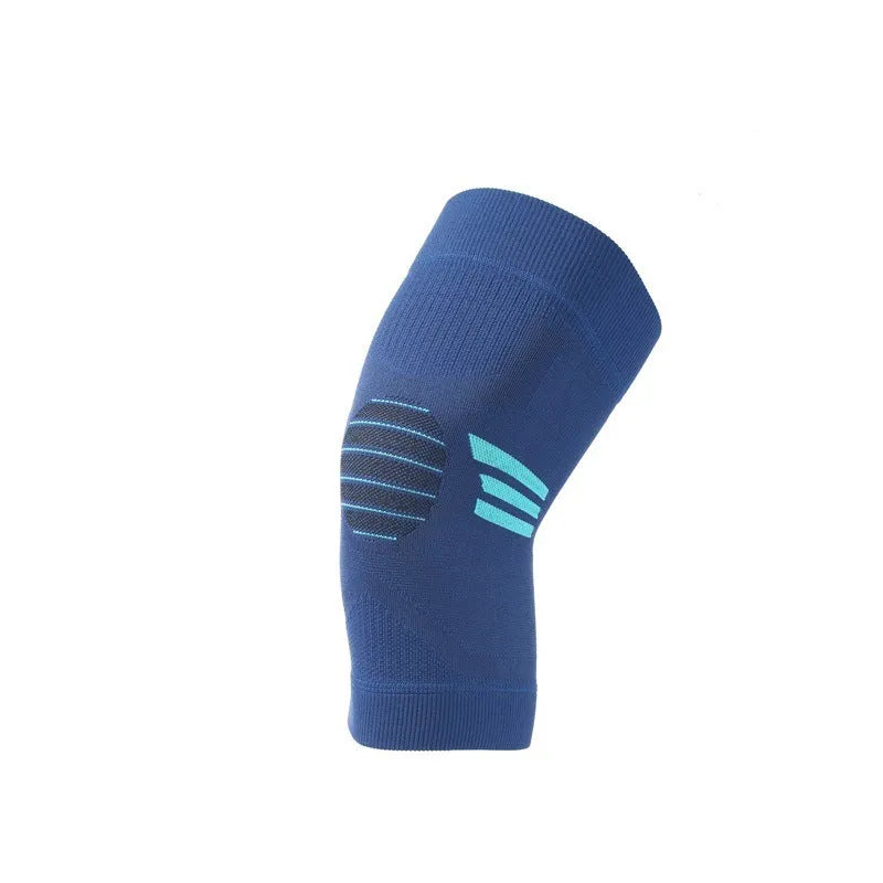 Pair of knitted polyester sports knee pads for aerobics and basketball.