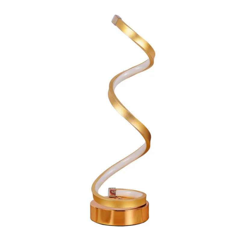 Minimalist black or white LED desk lamp with aluminium shade on a metal base.