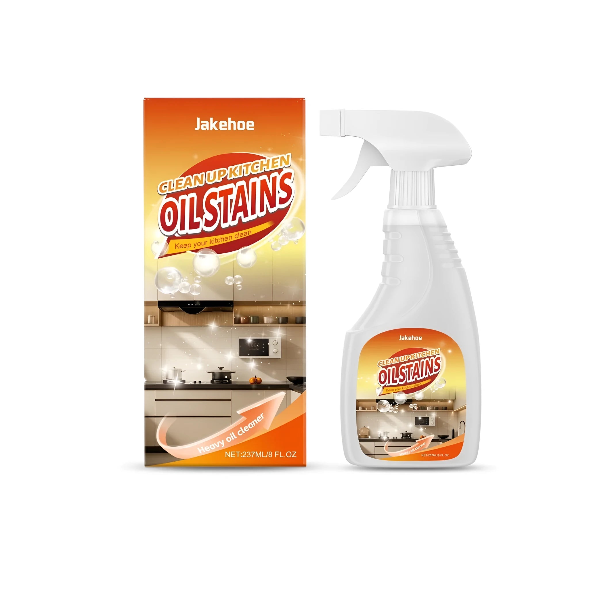 237ml bottle of heavy oil cleaner for kitchen grease and stubborn stains
