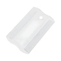 Double-sided plastic flea comb for pets showing dense teeth on one side and grate mouth design